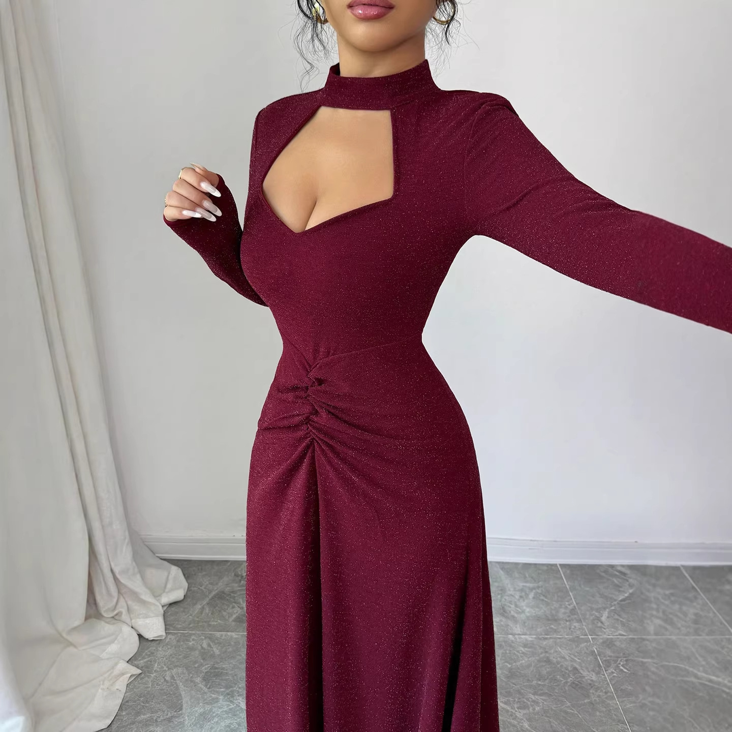 Midi Dress - Sukienka midi na wiosnę 20256, seksowna,