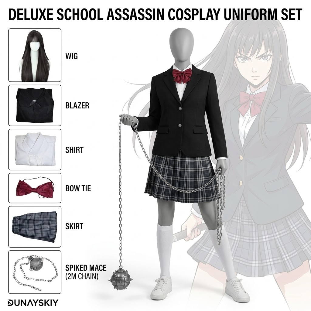 Formal Skirt - Strój Cosplay Gogo Yubari, czarna spódnica