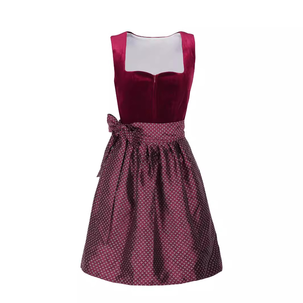 Midi Dress - Kostium kobiety-piwnikarzki na Oktoberfest, sukienka dirndl