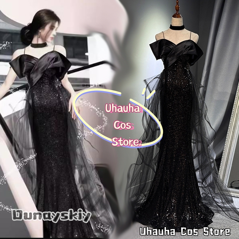 Evening Gown - Kostiumy Cosplay Luksusowe Suknie Wieczorowe aBcUH@Czarna