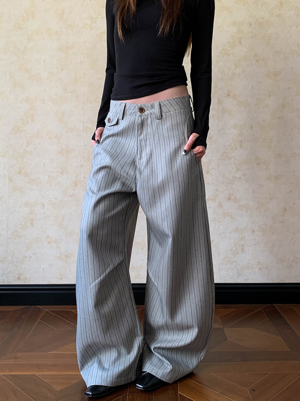 Tailored Trouser Wide - Amerykańskie spodnie w stylu streetwear dla