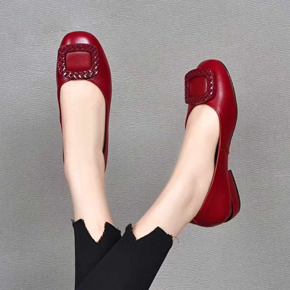 Womens Heels - Miękka skóra, miękka podeszwa z ścięgna