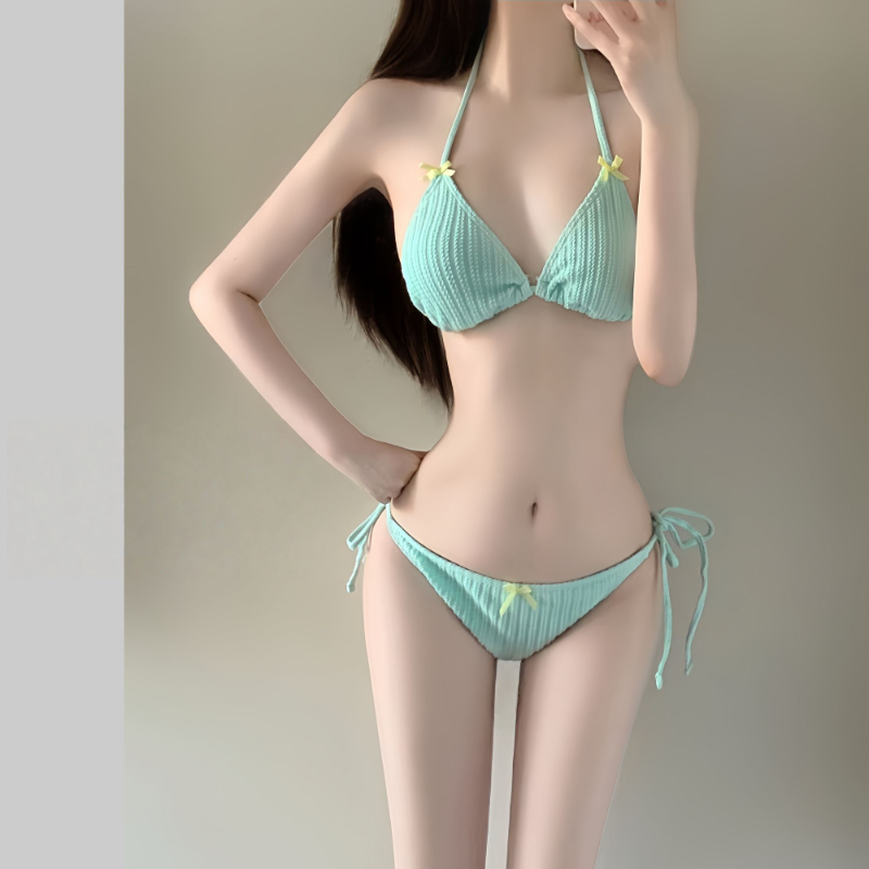 Womens Suit - Damski zestaw bikini z długim rękawem