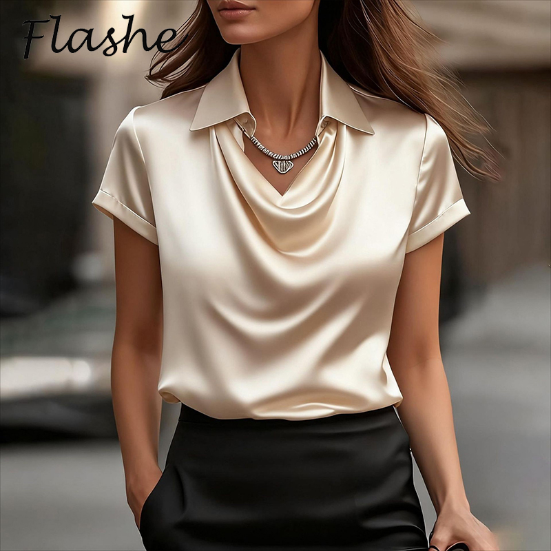 Silk Blouse - Satynowa koszula damska i bluzki, moda