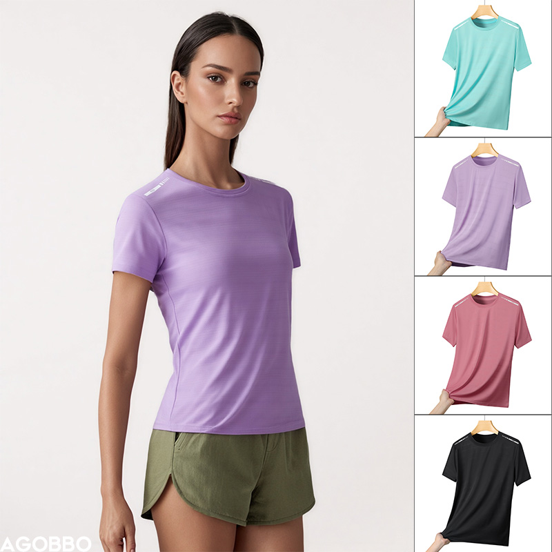 Silk Blouse - Damska odblaskowa koszulka do biegania, elastyczna,