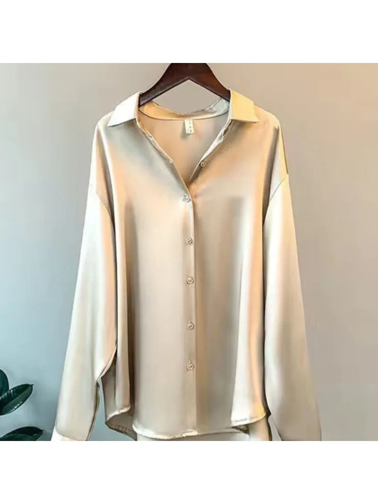 Plus Size Casual Women Silk Sh – Silk Blouse recenzja i cena
