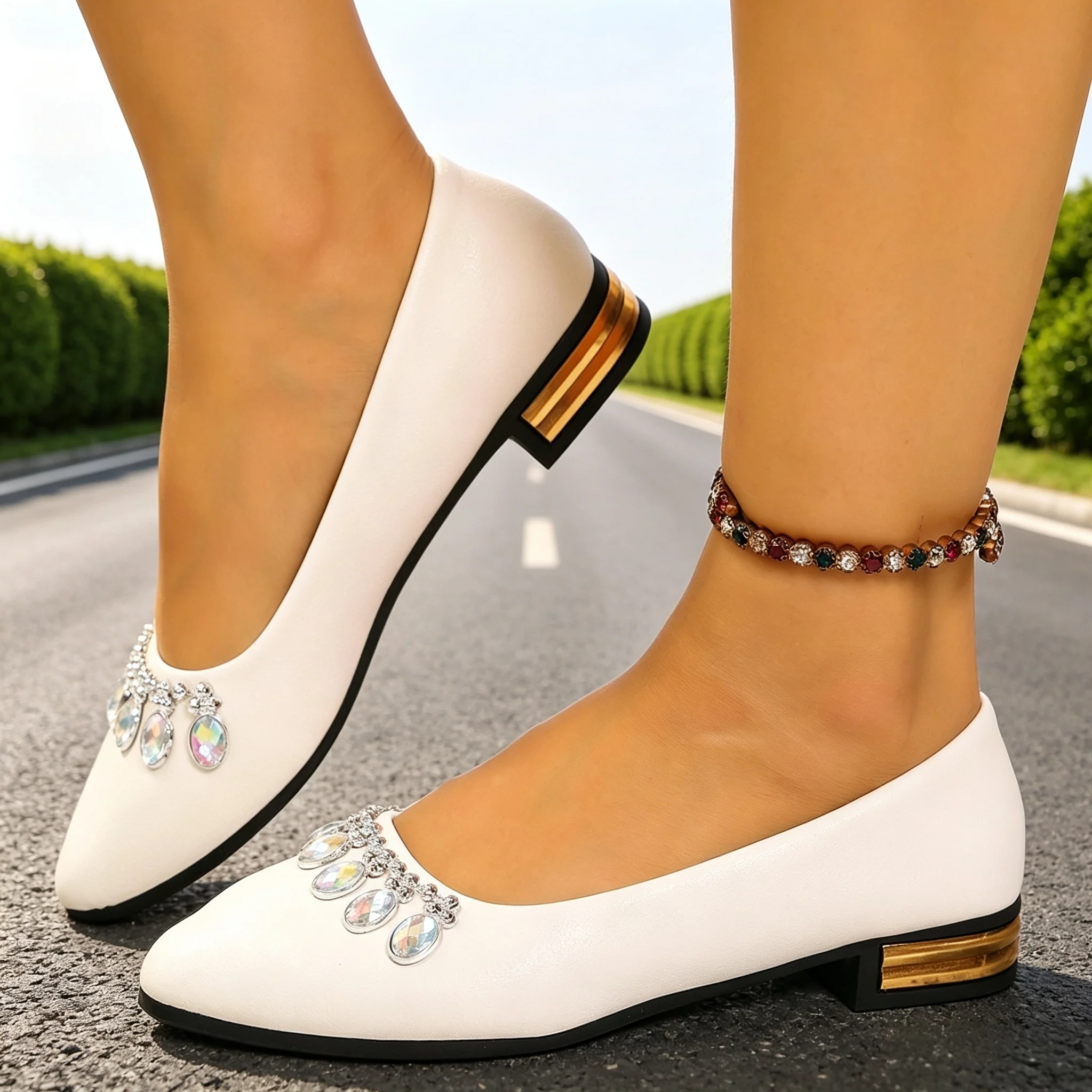 Damskie baleriny z ostrym nosk – Womens Heels recenzja i cena